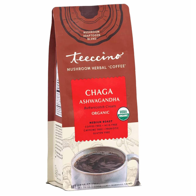 Chaga Ashwagandha Butterscotch Cream Mushroom Coffee Alt. -10oz
