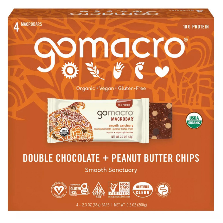 Double Chocolate & Peanut Butter Chips Protein Bar 4pk - 9.2oz