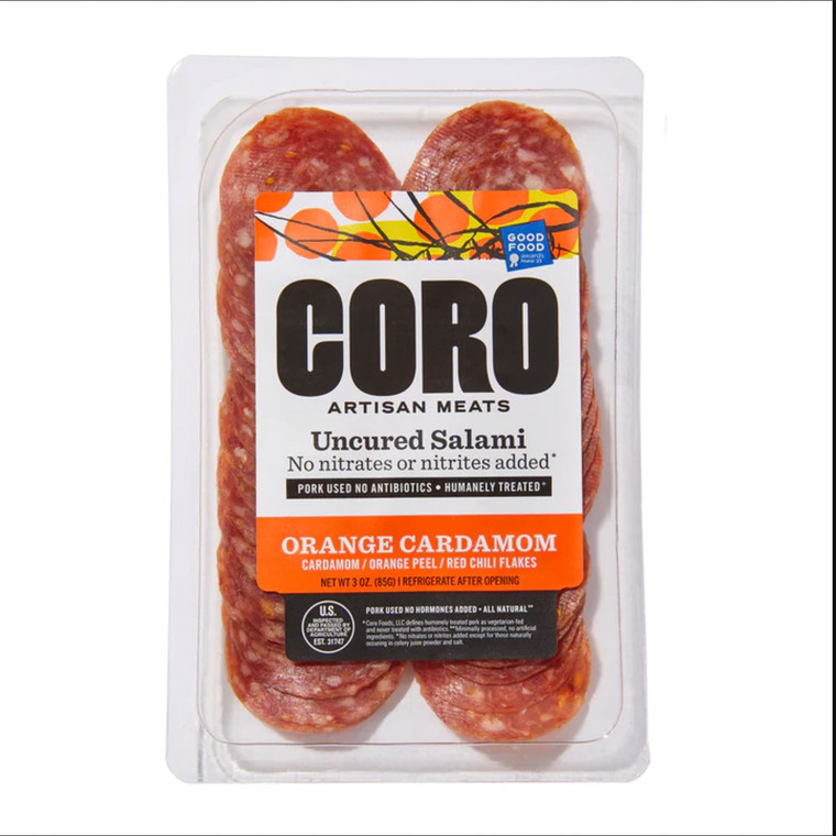 Orange Cardamom Uncured Salami - 3oz