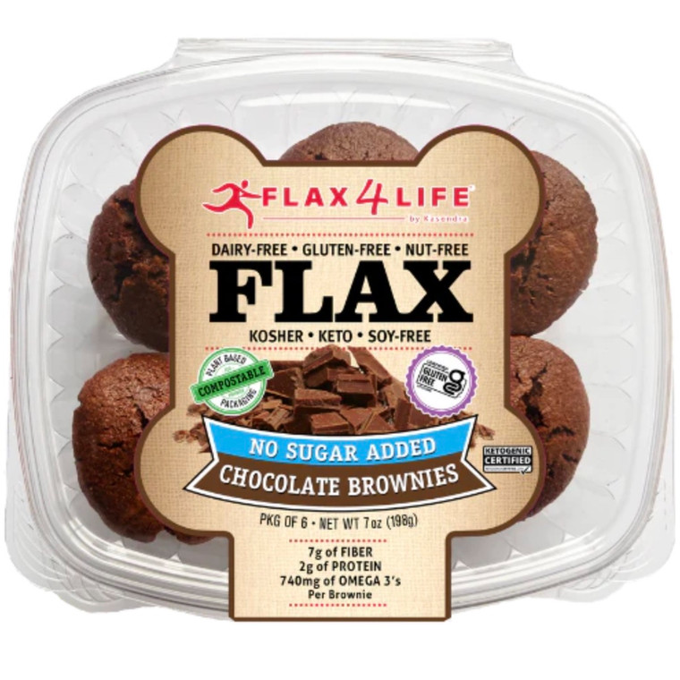 No Sugar Added Brownies¬† 6pc - 7oz