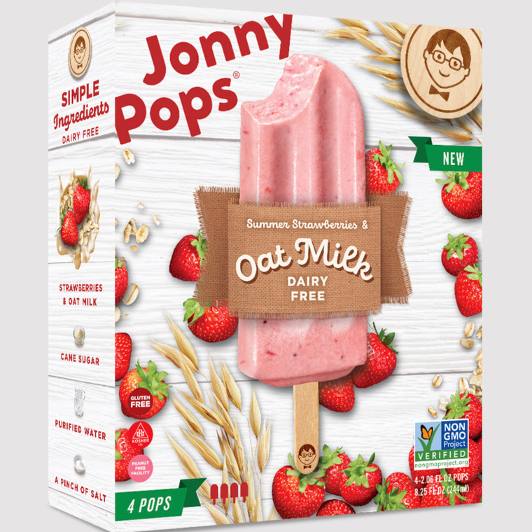 Summer Strawberries and Oat Milk Frozen Bars 4ct - 8.25oz