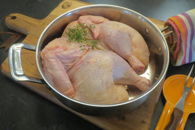 spatchcocked or butterflied chicken
