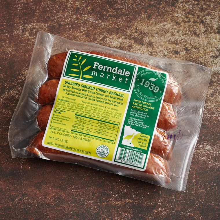 Cheddar Turkey Bratwurst - Ferndale - avg 0.75lb