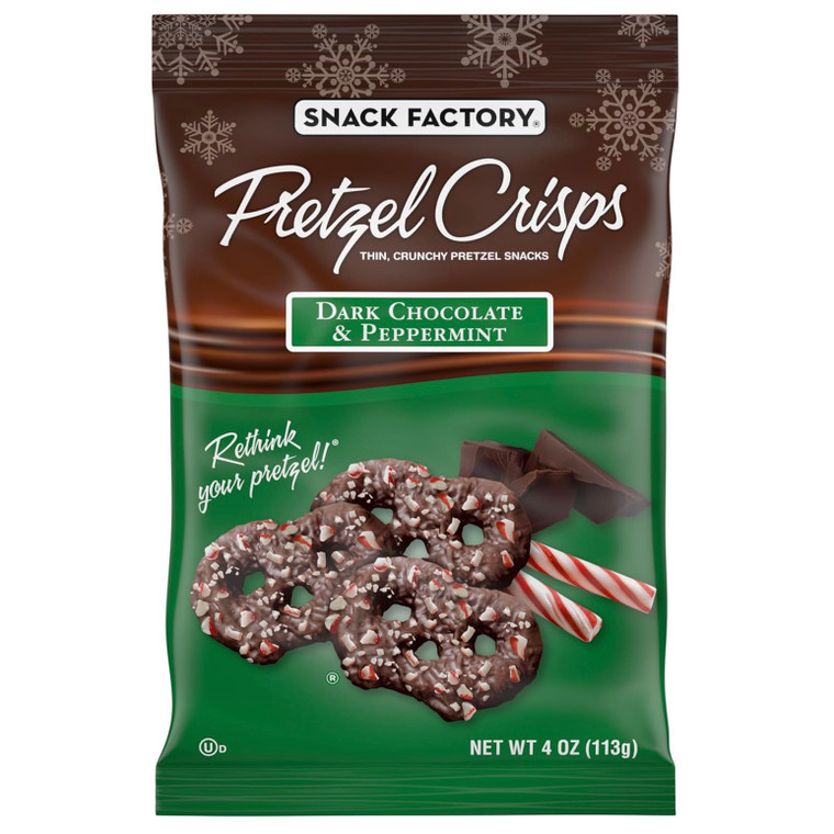 Pretzel Crisps Dark Chocolate & Peppermint - 4oz
