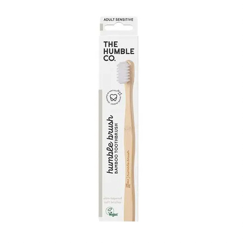 Sensitive Adult Bamboo Toothbrush - White - 1 Ea