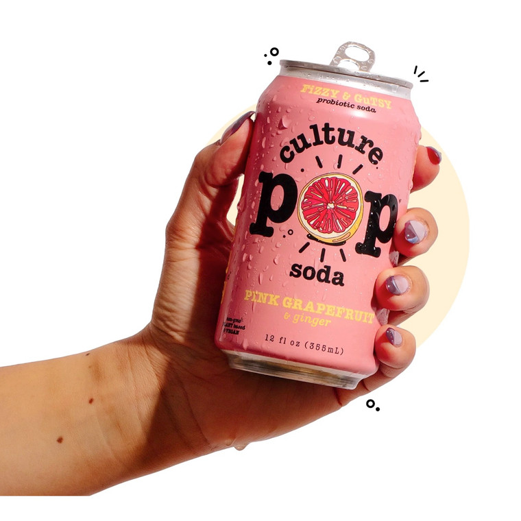 Pink Grapefruit and Ginger Probiotic Soda 4pk -48fl oz