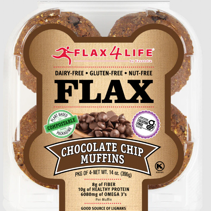 Chocolate Chip Flax Muffins - 14oz