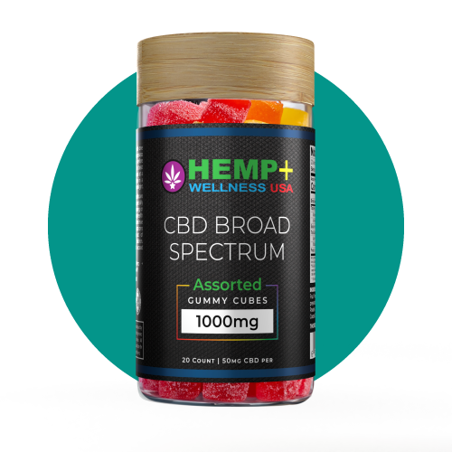 Broad Spectrum CBD Gummies | 20 Count, 1000mg (50mg each), 8g Gummies