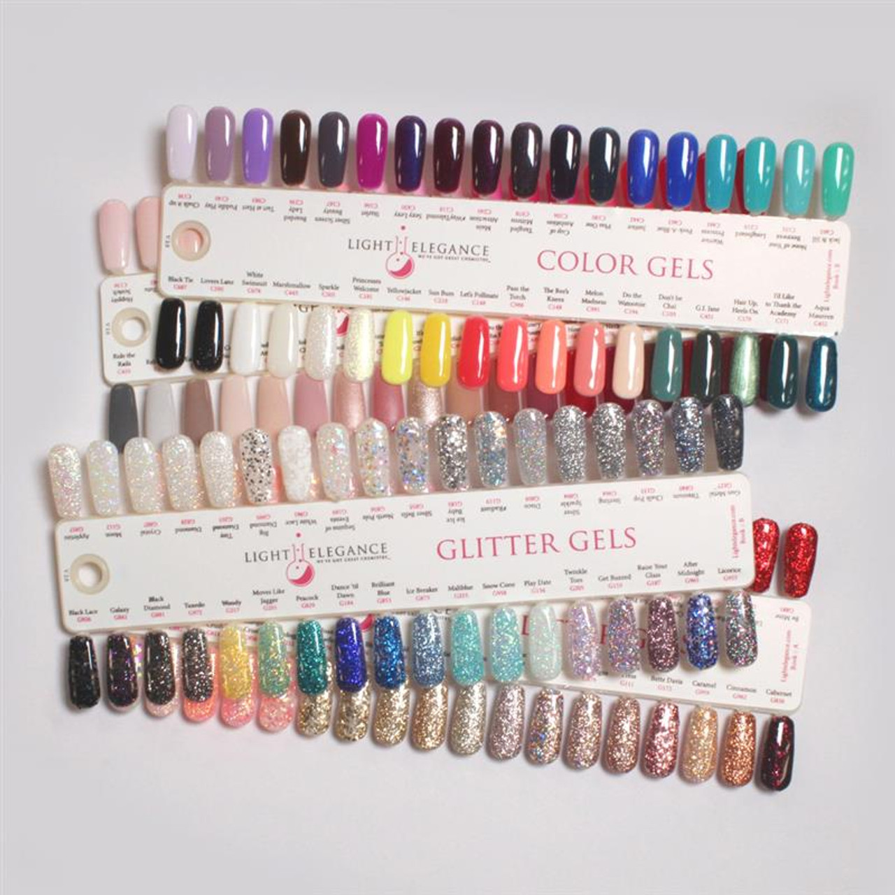 Charlotte Bronte offentlig forsendelse Light Elegance Color and Glitter Gel Nail Tip Chart - Sweet Squared