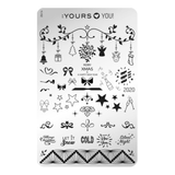 :YOURS Under The Mistletoe Double Sided Stamping Plate
