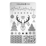:YOURS Under The Mistletoe Double Sided Stamping Plate