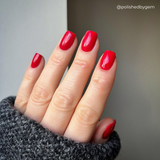 CND Shellac Company Red by @polishedbygem