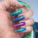 Lecente Rainbow Tiger Foil Summer 2021 Collection Swatch