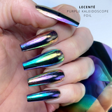 Lecente Purple Kaleidoscope Foil Nail Art