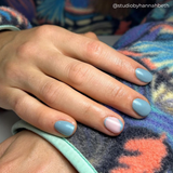 CND Shellac Teal Textile Swatch by @studiobyhannahbeth