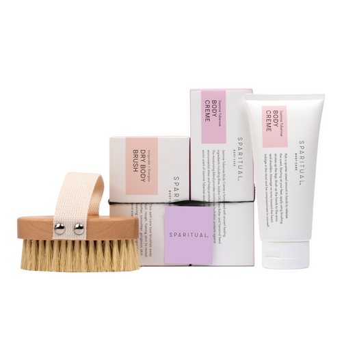 SpaRitual Jasmine Tuberose Body Creme & Body Brush Gift Set