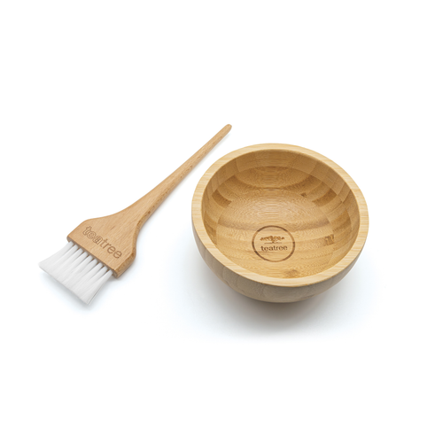 Tea Tree Bamboo Brush & Bowl Set