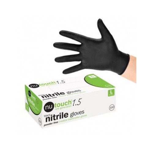 Nitrile Gloves Black (Small) box of 100