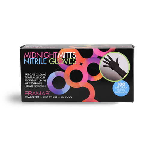 Framar Midnight Mitts Nitrile Gloves Large 100pc