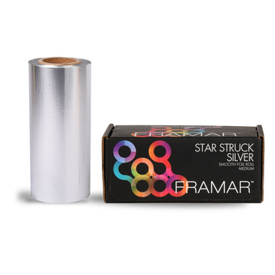 Framar Back in Black Embossed Roll Aluminum Foil, Hair Foils For