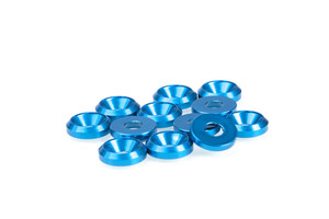 FP 3MM BLUE COUNTERSUNK WASHERS (12 pcs) FP 3MM BLUE COUNTERSUNK WASHERS (12 pcs)
