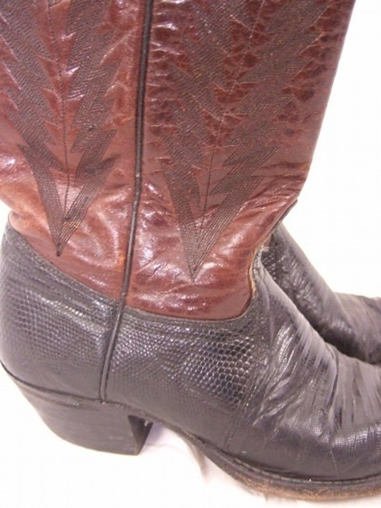 black snakeskin cowboy boots