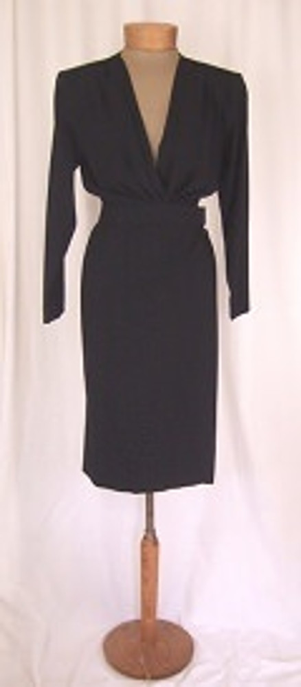 black wrap style dress