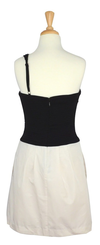 bcbg black white dress