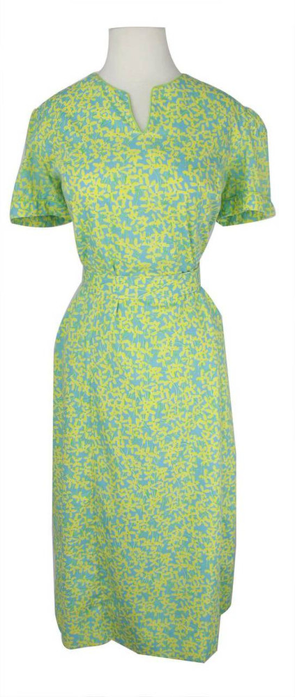 turquoise vintage dress
