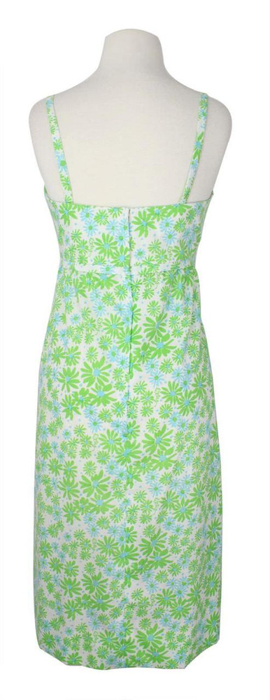 Vintage Lilly Pulitzer 1970s Green Floral Dress