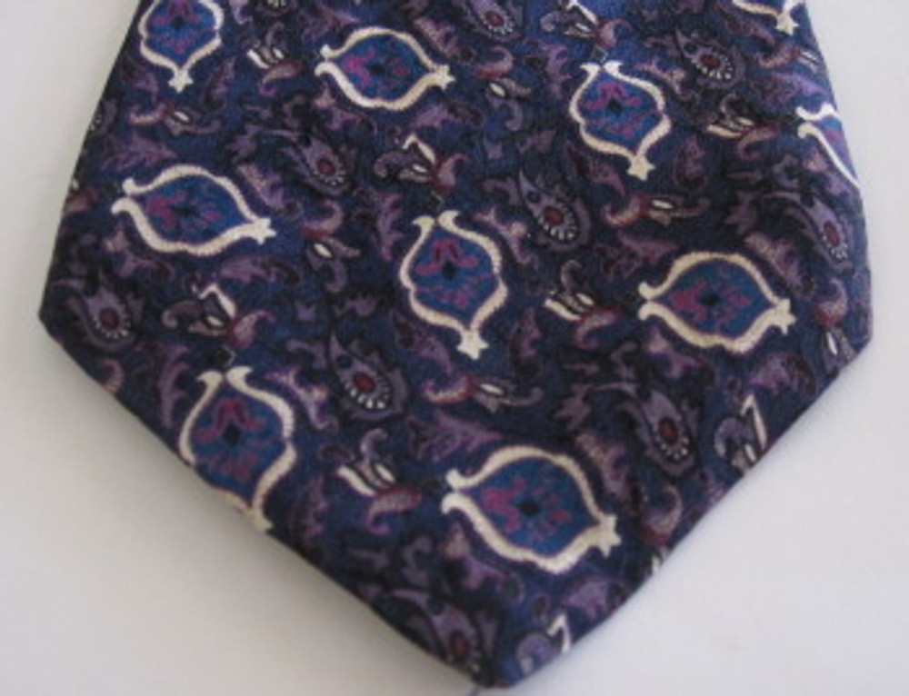 Christian Dior blue & purple busy tie