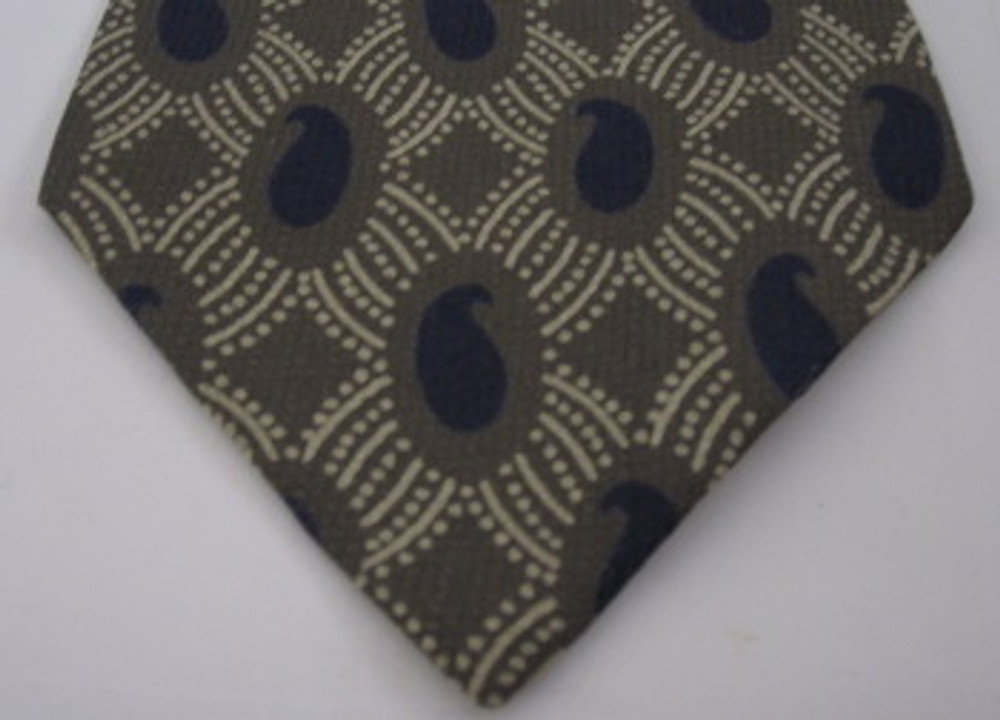 Giorgio Armani gray & blue paisley tie