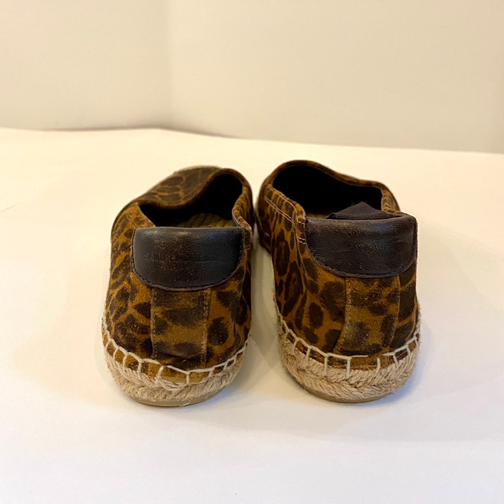 Yves Saint Laurent Leopard Print Espadrilles Size 36.5