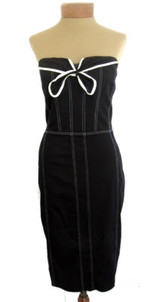 Betsey Johnson Black Corset Style Dress 