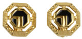 St. John Gold-Tone Edged Out Ear Clips