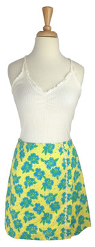 Lilly Pulitzer Yellow, Blue & Green Flowered Skirt