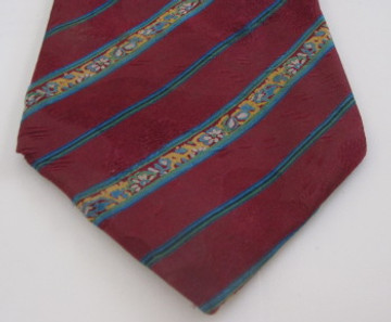 Lanvin Burgundy Striped Tie