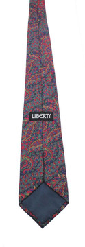 Liberty of London silk paisley tie in red & green