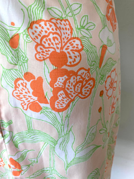 Vintage Lilly Pulitzer Peach Floral Dress Size Medium