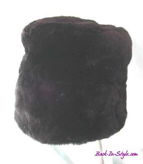 Black Fur Bucket Hat