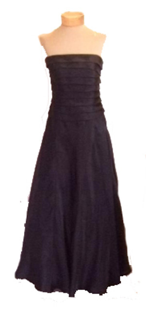 Carmen Marc Valvo Black Strapless Ballgown