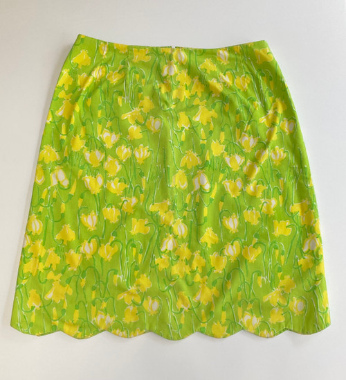 Vintage Lilly Pulitzer Green & Yellow Floral Sirrt