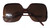 Vintage Oversized Brown Square Sunglasses