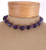 Purple cut quartz necklace