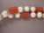 Burnt Orange & Beige Long String of Beads