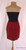 Anne Klein Strapless Dress with Black Knit Bodice and Maroon Suede Skirt