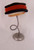 1930s HC Capwell Co. black fur velour hat with red velvet band