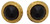 St. John Circle Gold Tone Enamel Earrings