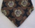 Giorgio Armani black and brown linen flower tie