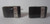 Vintage Black/Gray Marbleized Rectangle Cufflink with Silver Accent 